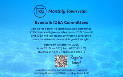 2026 Monthly Town Halls – October – Events & IDEA Committees